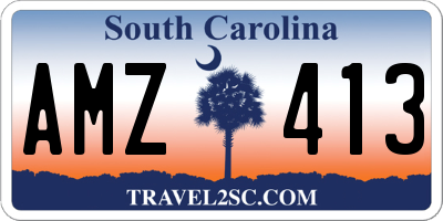 SC license plate AMZ413