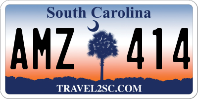 SC license plate AMZ414