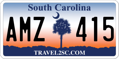 SC license plate AMZ415