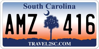 SC license plate AMZ416