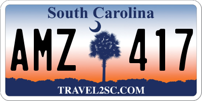 SC license plate AMZ417