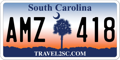 SC license plate AMZ418