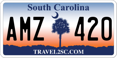 SC license plate AMZ420