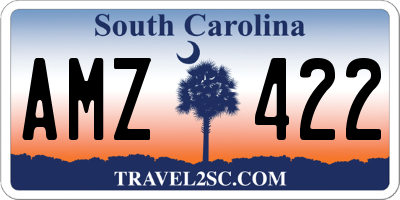 SC license plate AMZ422