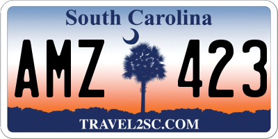 SC license plate AMZ423
