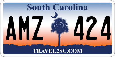 SC license plate AMZ424