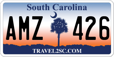 SC license plate AMZ426