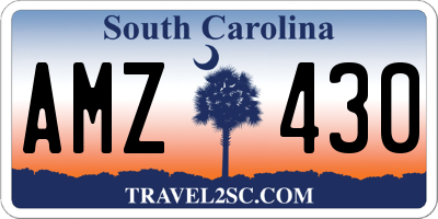 SC license plate AMZ430