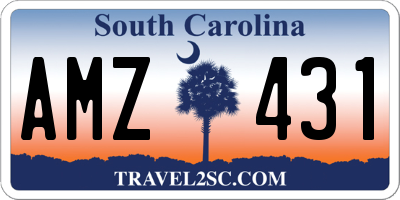 SC license plate AMZ431