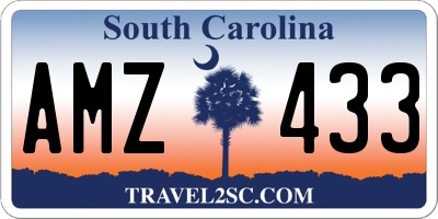 SC license plate AMZ433