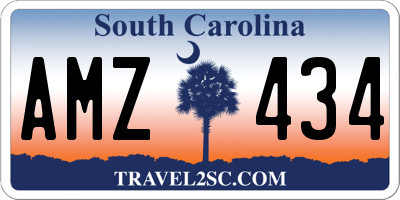 SC license plate AMZ434