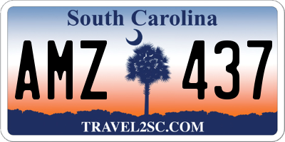 SC license plate AMZ437