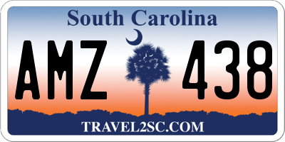 SC license plate AMZ438