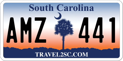 SC license plate AMZ441