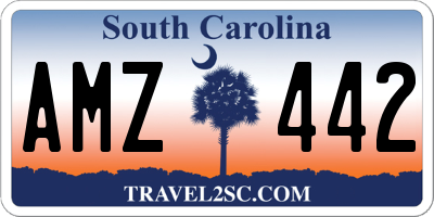 SC license plate AMZ442