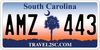 SC license plate AMZ443