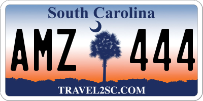 SC license plate AMZ444
