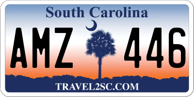 SC license plate AMZ446
