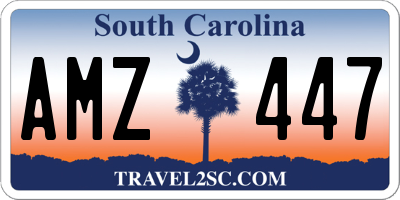 SC license plate AMZ447