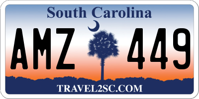 SC license plate AMZ449