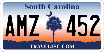 SC license plate AMZ452
