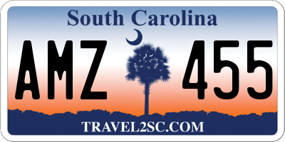 SC license plate AMZ455