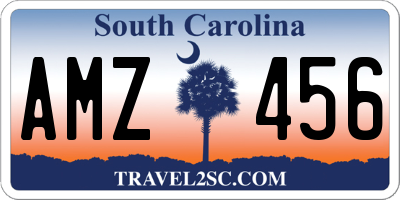 SC license plate AMZ456