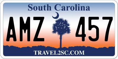 SC license plate AMZ457