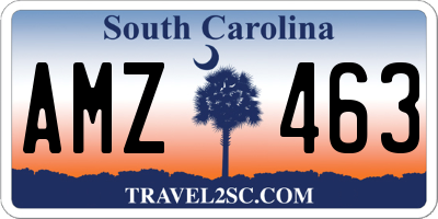 SC license plate AMZ463
