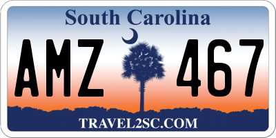 SC license plate AMZ467