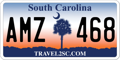 SC license plate AMZ468