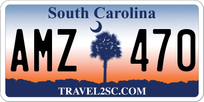 SC license plate AMZ470