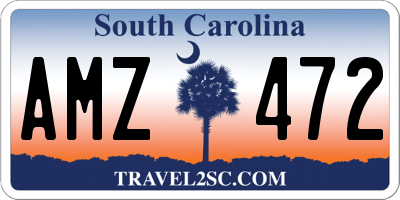 SC license plate AMZ472