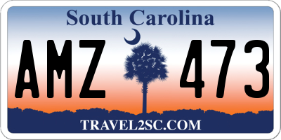 SC license plate AMZ473