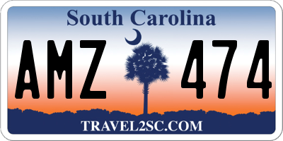 SC license plate AMZ474