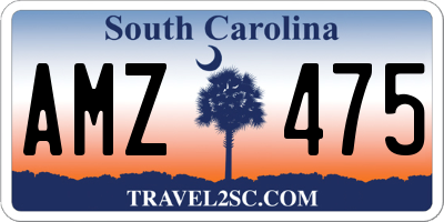 SC license plate AMZ475
