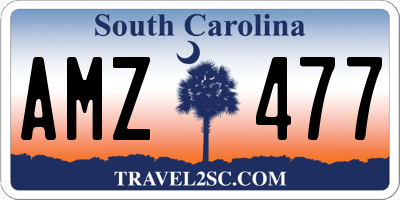 SC license plate AMZ477
