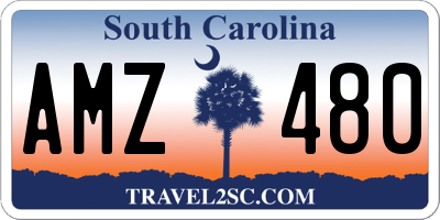SC license plate AMZ480