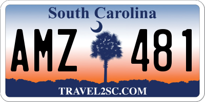 SC license plate AMZ481