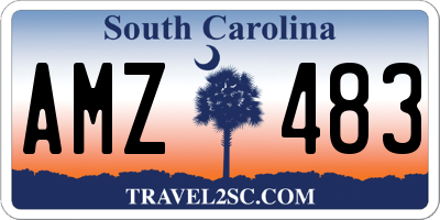 SC license plate AMZ483