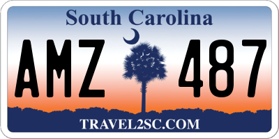 SC license plate AMZ487