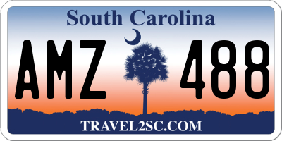 SC license plate AMZ488