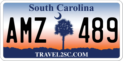 SC license plate AMZ489