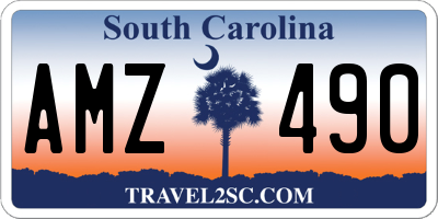 SC license plate AMZ490