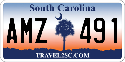 SC license plate AMZ491