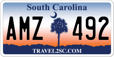 SC license plate AMZ492