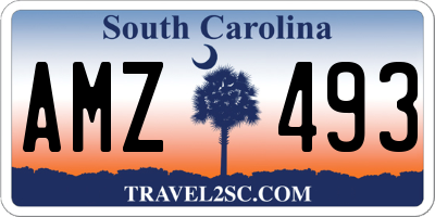 SC license plate AMZ493