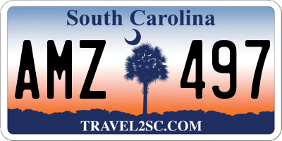 SC license plate AMZ497
