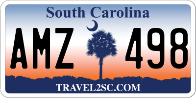 SC license plate AMZ498