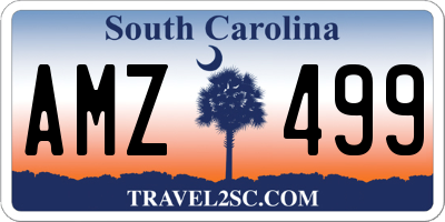 SC license plate AMZ499